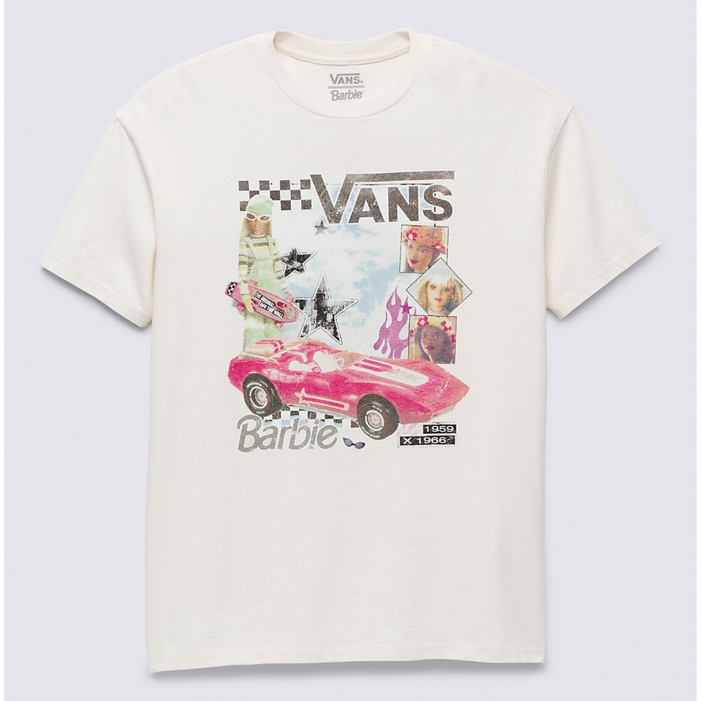 VANS X BARBIE LONESTAR RIDER OVERSIZED T-SHIRT - Size Medium